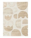 Golden natural patterned doodle background illustration