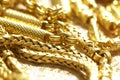 Golden necklace Royalty Free Stock Photo