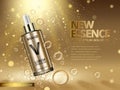 Golden new essence ad Royalty Free Stock Photo