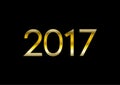 Golden 2017 New Year background