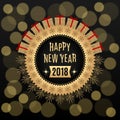 Golden New Year 2018 Royalty Free Stock Photo