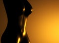 Golden nude woman Royalty Free Stock Photo