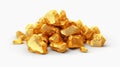 golden nuggets on a clean white background