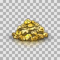 Golden nuggets pile