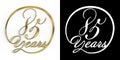 Golden number eighty-five years Royalty Free Stock Photo