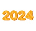 2024 golden number isolated