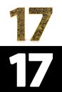 Golden number seventeen years style Zentangle