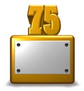 Golden number seventy-five