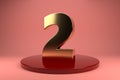 Golden number 2 wallpaper. 3d rendering. 3d illustrator