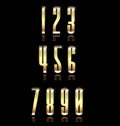 Golden numbers group set. Concept of luxury