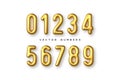 Golden numbers vector set.