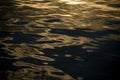 The ocean water ripples reflections on sunsets Royalty Free Stock Photo