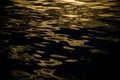 The ocean water ripples reflections on sunsets Royalty Free Stock Photo