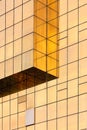 Golden Office building glass wall Royalty Free Stock Photo