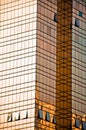 Golden Office building glass wall Royalty Free Stock Photo