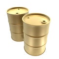 Golden oil barrels