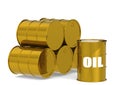 Golden Oil Drums Royalty Free Stock Photo