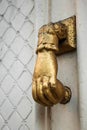 Golden old door knob Royalty Free Stock Photo