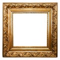Golden Old Frame isolated Royalty Free Stock Photo