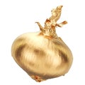 Golden onion, 3d rendering