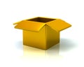 Golden open box