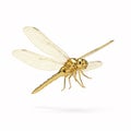 A golden openwork dragonfly floating Royalty Free Stock Photo