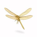 A golden openwork dragonfly floating Royalty Free Stock Photo