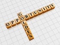 Golden opportunity like crossword Royalty Free Stock Photo