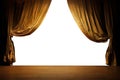 yellow stage curtains. transparent PNG. Royalty Free Stock Photo