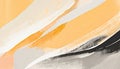 Golden orange and gray minimalist abstract background textured wavy brush strokes Royalty Free Stock Photo