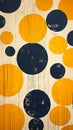 Golden Orbs and Colorful Spots: A Vibrant Sixties-Inspired Close