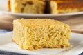 Golden Organic Homemade Cornbread Royalty Free Stock Photo