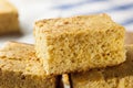 Golden Organic Homemade Cornbread Royalty Free Stock Photo