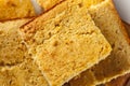 Golden Organic Homemade Cornbread Royalty Free Stock Photo