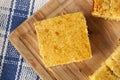 Golden Organic Homemade Cornbread Royalty Free Stock Photo