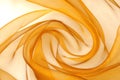 Golden organza fabric wavy texture Royalty Free Stock Photo