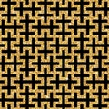 Golden oriental swastika pattern