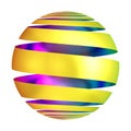 Golden ornament ball decorative sphere