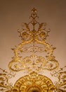 Golden ornament on the ceiling