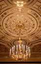 Golden ornament on the ceiling