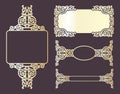 Golden ornamental frames