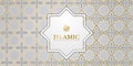 Golden ornamental islamic design background