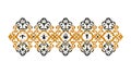 Golden Ornate Abstract Border Pattern Design Element, vector design Generative AI Royalty Free Stock Photo