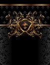 Golden ornate frame for design Royalty Free Stock Photo