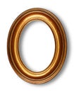 Golden oval frame Royalty Free Stock Photo