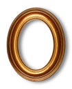 Golden oval frame