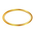 Golden oval Frame double oval line for Certificate, Placard Go Xi Fat Cai, Imlek Moment or other China Related