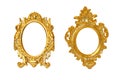 Golden oval frames