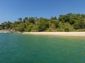 Golden pagoda on the beach in Burma