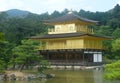Golden pagoda of Kinkaku-ji temple in Kyoto Royalty Free Stock Photo